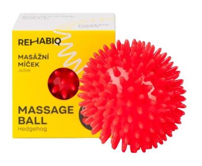 Rehabiq masážní míček ježek červený 8cm