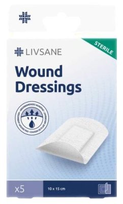 LIVSANE Sterilní náplasti na rány 10x15 cm 5ks