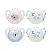 NUK STAR Dudlík Day&Night 2ks BOX 0-6m.