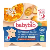 BABYBIO Příkrm máslová dýně brambory a ovčí sýr 230g