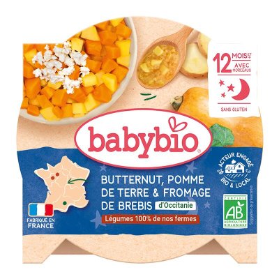 BABYBIO Příkrm máslová dýně brambory a ovčí sýr 230g