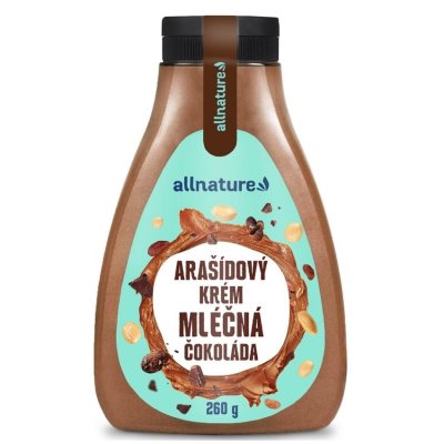 Allnature Arašídový krém mléčná čokoláda 260 g