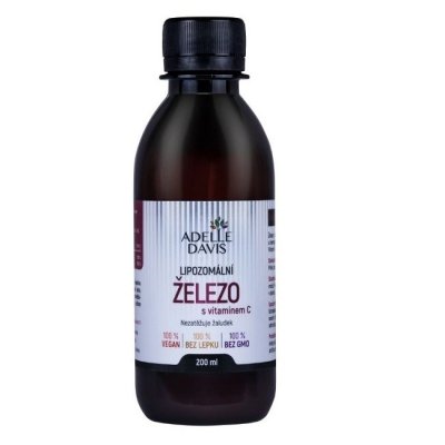Adelle Davis Lipozomální Železo s vitamínem C 200 ml