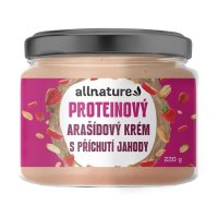 Allnature Arašídový protein krém příchuť jahoda 220g