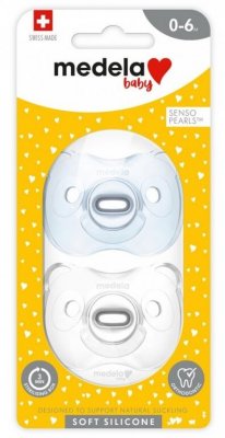 Medela Baby Měkký celosilikonový dudlík boy 0-6m 2ks