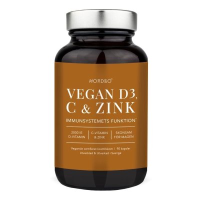 Nordbo Vegan D3, C & Zink cps.90