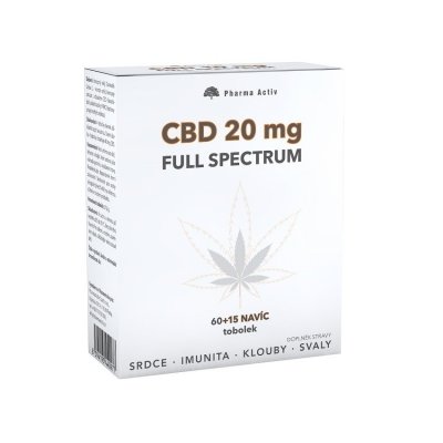 CBD 20mg Full Spectrum tob.60+15 navíc