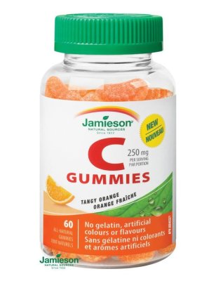 Jamieson Vitamín C Gummies příchuť pomeranč 60 pastilek