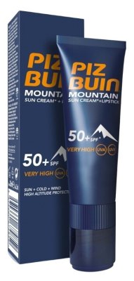 Piz Buin Sun Moutain Cream SPF50+ 20 ml + Lipstick 2,3 ml Piz Buin Sun Moutain Cream SPF50+ 20 ml + Lipstick 2,3 ml