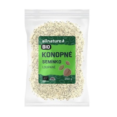 Allnature Konopné semínko loupané BIO 250 g