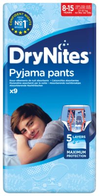 Huggies DryNites Boy 8-15 let 27-57 kg absorpční kalhotky 9 ks