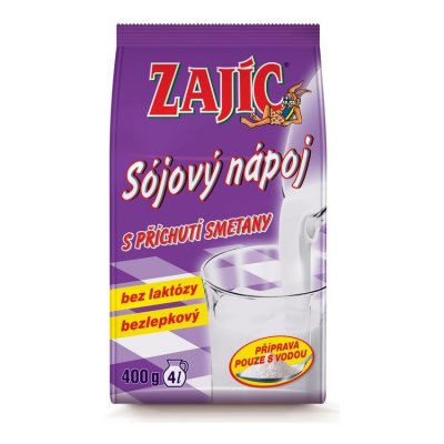 Zajíc Sójový nápoj s příchutí smetany sáček 400 g