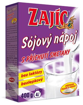 Zajíc Sójový nápoj s příchutí smetany krabička 400 g