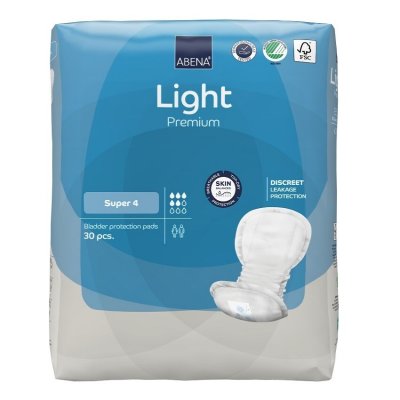 ABENA LIGHT SUPER 4 VLOŽKY ABSORPČNÍ, 850ML, 30KS