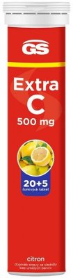 GS Extra C 500 citron 20+5 šumivých tablet