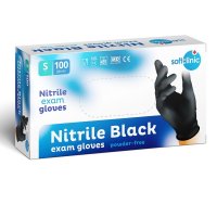 SOFTCLINIC Nitril černé nepudrované 100 ks
