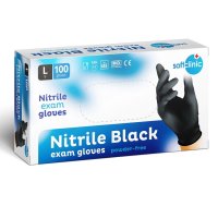 SOFTCLINIC Nitril černé nepudrované 100 ks