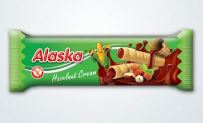 Kukuřičné trubičky Alaska lískooříškové 18g