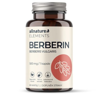 Allnature Berberin Extrakt 98% 500 mg 60 kapslí