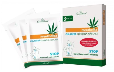 Cannaderm Mentholka Chladivá konopná náplast 3 ks