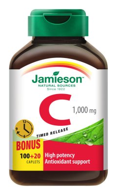 Jamieson Vitamin C s postupným uvolňováním 1000 mg 120 tablet Jamieson Vitamin C s postupným uvolňováním 1000 mg 120 tablet