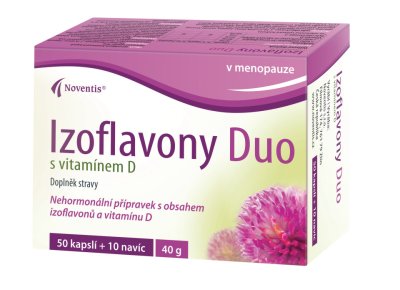 Noventis Izoflavony Duo s vitamínem D 50+10 kapslí