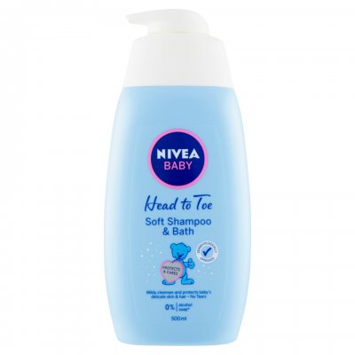 NIVEA Baby šamp.a pěna do koupele 2v1 500ml