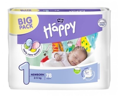 Bella Happy Newborn Big Pack 2-5 kg 78 ks