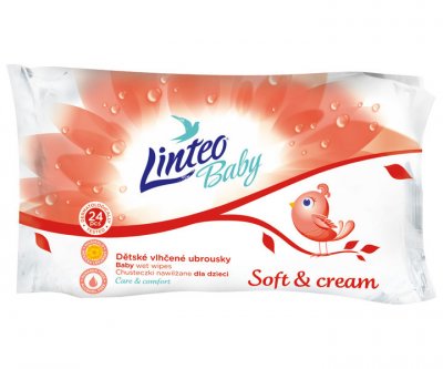 Vlhčené ubrousky LINTEO BABY soft & cream 24ks