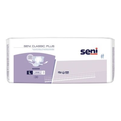 SENI CLASSIC PLUS LARGE KALHOTKY ABSORPČNÍ PRODYŠNÉ NOČNÍ, BOKY 100-150CM,