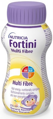 Fortini pro děti, roztok s vlákninou, banánový, 1x200ml POR SOL 1X200ML