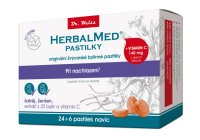 Dr. Weiss HerbalMed Šalvěj + ženšen + vitamin C BEZ CUKRU 24+6 pastilek