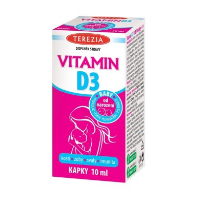 Terezia VITAMIN D3 BABY od 1.měsíce 400 IU kapky 10 ml