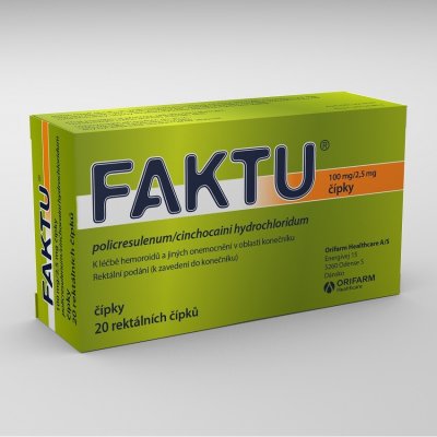 FAKTU RCT 100MG/2,5MG SUP 20