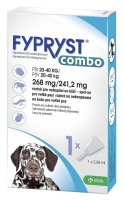 Fypryst Combo spot-on pro velké psy 20-40 kg 268 mg/241,2 mg roztok pro nakapání na kůži 1x2,68 ml