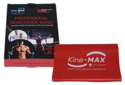 KineMAX Resistance band Posilovací guma červ. 2m