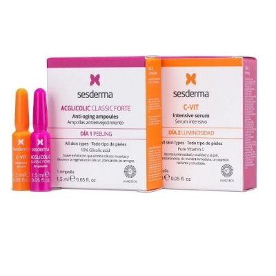 SESDERMA FLASH ACGLICOLIC 1,5ml + C-VIT 1,5ml