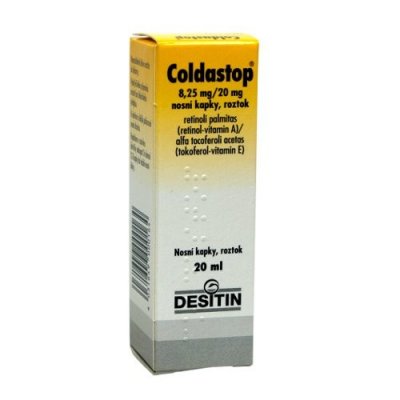 COLDASTOP 8,25MG/20MG nosní podání GTT SOL 1X20ML