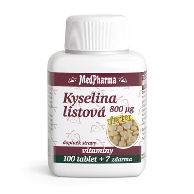 Medpharma Kyselina listová 800 mcg 107 tablet