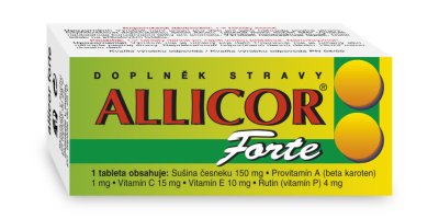 Naturvita Allicor Forte česnek+C+E+P+BETA 60 tablet