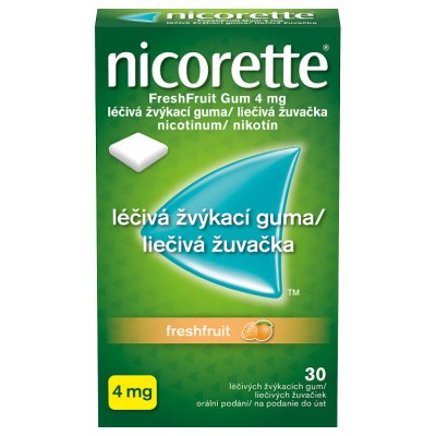 NICORETTE FRESHFRUIT GUM 4 MG - 4MG GUM MND 30