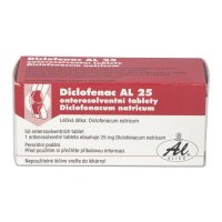 DICLOFENAC AL 25MG enterosolventní tableta 50