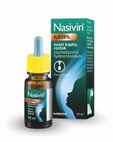 NASIVIN 0,025% 0,25MG/ML nosní podání GTT SOL 10ML