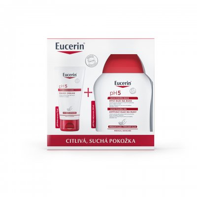 Eucerin pH5 Mycí olej na ruce 250 ml + krém na ruce 75 ml