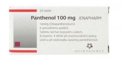 PANTHENOL 100 MG JENAPHARM 100MG neobalené tablety 20