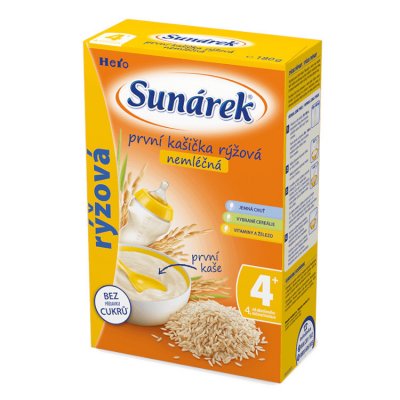 Sunárek První kašička rýžová nemléčná 180g Sunárek První kašička rýžová nemléčná 180g