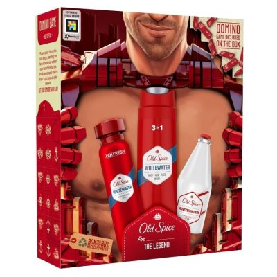 Old Spice Ironman Pro Muže, S Deodorantem Ve Spreji, Sprchovým Gelem A Vodou Po Holení Whitewater