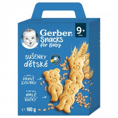 Gerber Snacks dětské sušenky 180 g