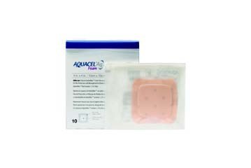 AQUACEL AG FOAM ADHEZIVNÍ 8X8 CM, PĚNOVÉ KRYTÍ S TECHNOLOGIÍ HYDROFIBER A SE