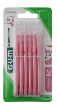GUM mezizubní kartáčky BI-DIRECTION růžový 1.2mm 6ks